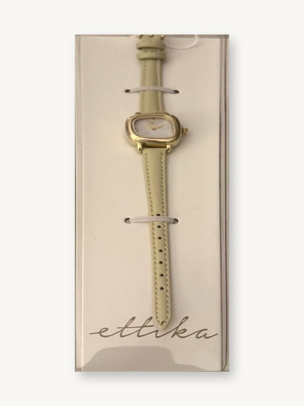 NWT Ettika Wavy Days Watch Ivory Gold Tone Square MOP Dial Beachly